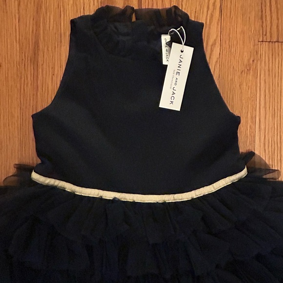 Janie and Jack Black Ruffle Dress - Picture 2 of 2